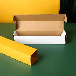Grosir matras Yoga daur ulang kertas kemasan panjang kotak Mailer pengiriman kardus bergelombang Kraft