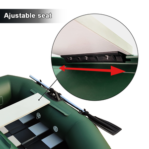 1-Personen-PVC-Schlauchboot zum Rudern, Angeln, Kajakfahren, Kanufahren, als Floß, Dingi, Hovercraft oder Tauchboot mit festem Boden - Product Image 5