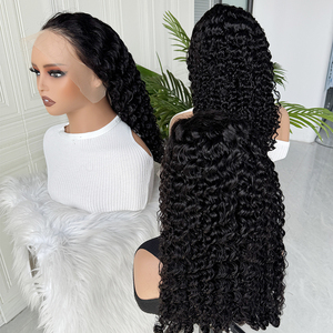 HD Lace Burmese Curly <b>Human</b> Hair <b>Wig</b> Natural Black Soft Bouncy Curls Pre Plucked Hairline Full Density <b>Wig</b> - Product Image 6