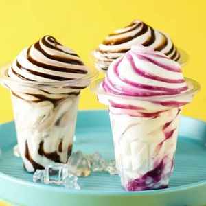Glace au yaourt Mengniu en pot rotatif, saveurs myrtille, <span class=keywords><strong>vanille</strong></span> et chocolat, deux saveurs de <span class=keywords><strong>cornets</strong></span> de glace - Product Image 2