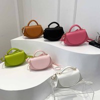 Sacs à bandoulière pour femmes en cuir PU de couleur unie, sac à main pour femmes