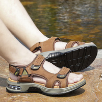 Nouvelles sandales d'extérieur pour hommes, pointures 38-46, à bout ouvert, avec bride croisée supérieure, fermeture auto-agrippante, amortissantes et légères