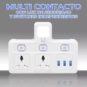 Multi-prise avec 2 voies universelles et 3 commutateurs USB - Product Image 3