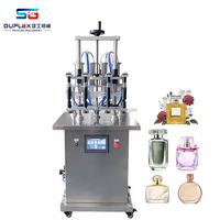 Machine de remplissage semi-automatique pneumatique à quatre têtes pour liquides, parfums, brumes corporelles et applications chimiques, garantie 1 an