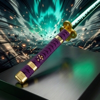 Sabres laser Nexus Sabers Japan Enma Katana Xeno3.0 Pixel, lame plate à couleurs infinies, poignée en métal violet avec étui pour cosplay