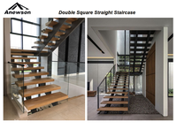 Anewson Poteau de balustrade décoratif élégant en acier inoxydable et cristal de luxe pour escalier