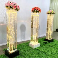 Lampe colonne à bulles d'eau LED en acrylique, colorée, pour décoration de mariage et allée, vente en gros, nouveauté
