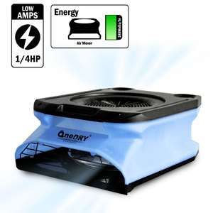 Diffuseur à profil bas avec 1000 CFM 2 vitesses GFCI Daisy Chain Appliquer pour la restauration industrielle, le séchage des tapis et les dommages causés par l'eau - Product Image 2