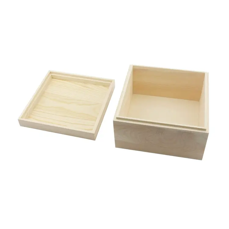 Craft Box Box với nắp nhà máy gỗ với biểu tượng tùy chỉnh bằng gỗ và bằng gỗ Trung Quốc Đóng gói thân thiện với môi lưu trữ tùy chỉnh thông 7 ngày