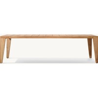 Outdoor Moderne Gartenmöbel Armlehnenstühle und Beistellstühle Massives Teakholz Esstisch-Set