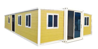 Maisons mobiles préfabriquées pliables et extensibles de 40 pieds, maisons modulaires en acier léger, écologiques, avec chambre et salle de bain