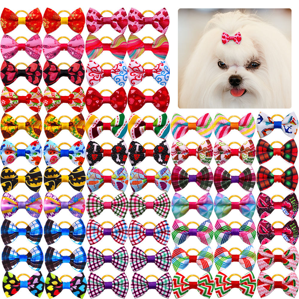 犬の弓クリップヘアピン 猫 小型犬のヘアアクセサリーのための素敵なペットのヘアクリップ かわいい