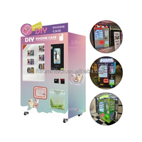 Mesin Pencetak Casing Ponsel Otomatis Pintar untuk Desain Kustom, Mesin Penjual Casing Ponsel untuk Tempat Umum Komersial