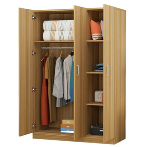 <span class=keywords><strong>Armoire</strong></span> en bois économique, simple, en bois massif, style <span class=keywords><strong>armoire</strong></span> de rangement, avec portes battantes, pour la maison, les chambres, les petits appartements, la location - Product Image 1