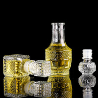 Carafe à whisky et à vin en cristal sans plomb, mini, 100 ml, luxe léger, unique