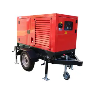 Mesin Las Genset Mesin Diesel Drive Mig 400A 600Amp MMA DC Strap Mesin Las Trailer Terpasang Mobile