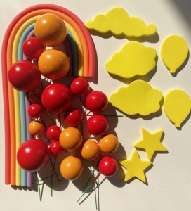 Decorazione per <span class=keywords><strong>Torta</strong></span> Arcobaleno Fai-da-Te <span class=keywords><strong>con</strong></span> <span class=keywords><strong>Palloncini</strong></span> e Palline di Schiuma per Baby Shower, Compleanno, Anniversario, Forniture per Decorazioni Torte Colorate - Product Image 1
