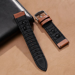 Nueva correa de reloj de silicona con revestimiento de cuero de 22 mm, repuesto para <span class=keywords><strong>Huawei</strong></span> <span class=keywords><strong>GT2</strong></span>/GT3, Honor Watch, Xiaomi y Samsung - Resistente al agua - Product Image 6