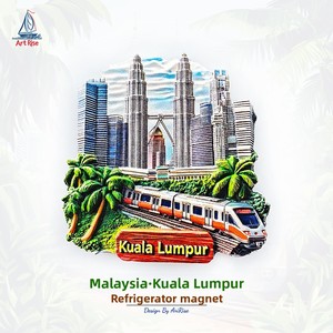 Imán de Refrigerador con Diseño de la Alma Poética de una Persona China, Recuerdo de Viaje de Kuala Lumpur, Malasia, Decoración para el Hogar, Magnético 3D - Product Image 1