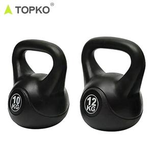 TOPKO popolare Black Kettlebell PE + cemento casa palestra pesi liberi 2-40kg di vendita calda logo personalizzato Kettlebell - Product Image 3