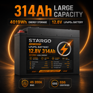 Batterie LiFePO4 STARGO <span class=keywords><strong>Pony</strong></span> 12V 314Ah 4019Wh Haute Énergie 200A BMS Certifiée GSG 6000 Cycles Température de Fonctionnement -20°C à 60°C pour VR et Solaire - Product Image 3