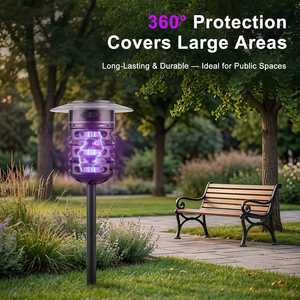 Actualizado al aire libre automático Solar Bug Zapper UV LED longitud de onda Mosquito <span class=keywords><strong>Killing</strong></span> Lamp - Product Image 2