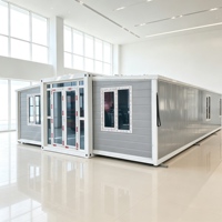 Maison conteneur modulaire préfabriquée Shinestone à double aile extensible, gain de place, unité de logement personnalisable