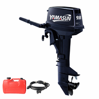 Promotion YAMASUN Moteur hors-bord 5 CV à arbre long, 2 temps, démarrage manuel, commande par timon