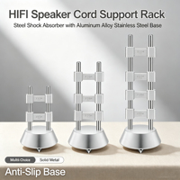 YIVO XSSH HIFI Support de câbles en alliage d'aluminium noir et argent pour amplificateur audio-vidéo, organiseur de câbles, plateau de rangement