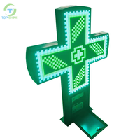 2022 Offres Spéciales En Gros Haute Résolution DIP RGB P10 PERSONNALISER Pharmacie LED LUMIÈRE Extérieure Affichage Croix Étanche