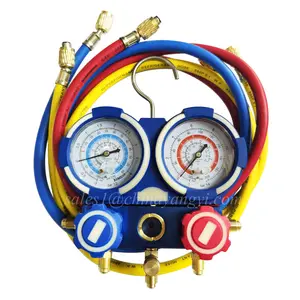 R600 制冷剂压力表双歧管仪表，带 1.2米充水管