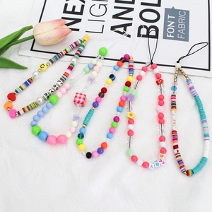 Cinturino e Catena Colorati con Perle e Ceramica per Viso e Lettere in Argilla Morbida, Unisex, Personalizzabili - Product Image 3