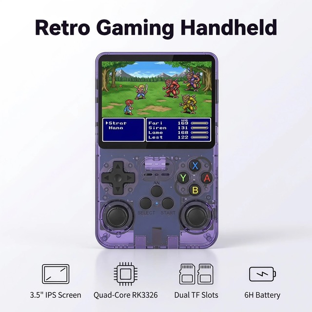 Wholesale R36S Handheld Retro Game Console 64G Built-in 10000 Games 3000mAh Battery 640x480 Screen Resolution