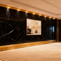 Marbre noir Marquina de Chine naturel au design luxueux pour appartements, villas, hôtels, pierre naturelle, mur en marbre