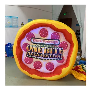 Customize Inflatable Pizza Model Balloon with Led Light for Advertising