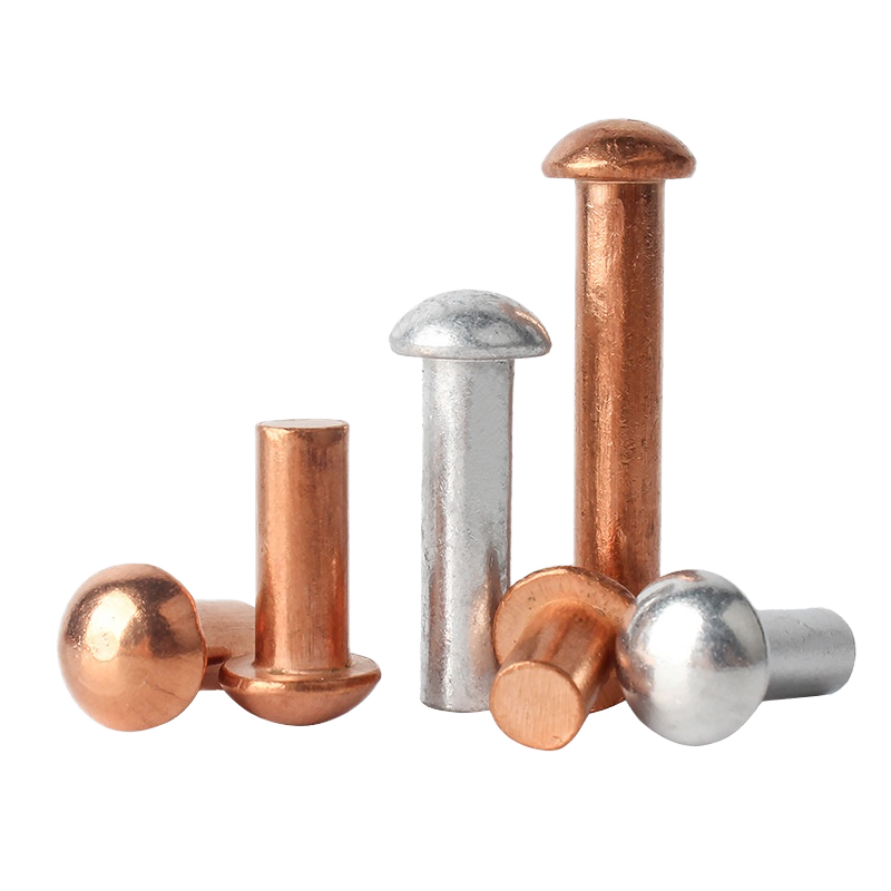 Custom Leather Rivets Solid Round Head Hollow Tubular Brass Rivet Snap Head Metal Aluminum Rivet