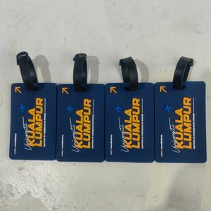 Étiquette de bagage en PVC personnalisée, tendance et créative, porte-clés promotionnel vierge et mousqueton avec logo – Vente en gros - Product Image 2