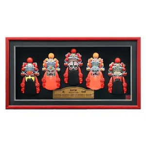 Objet décoratif mural unique en résine, artisanat abstrait traditionnel, thème Esprit de Richesse, tendance nationale, pour salon et salle à manger - Product Image 5