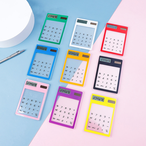 <span class=keywords><strong>Mini</strong></span> Kleurrijke Transparante <span class=keywords><strong>Calculator</strong></span> 8 Digitale Creatieve Rekenmachine Met Scherm Zonnepaneel Voor Geschenken - Product Image 3