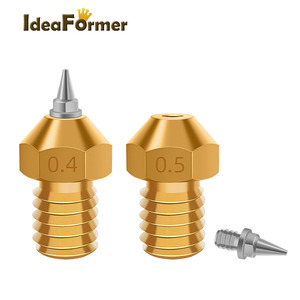 <span class=keywords><strong>E3d</strong></span> V6 Hotend Brass M6 Threaded Filament Vòi Phun Thép Không Gỉ 3D Máy In 0.2/0.3/0.4/0.5/1.75Mm Kích Thước Màu Vàng + Bạc 8G - Product Image 5