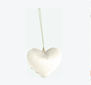 Décoration de Noël en velours en forme de cœur à suspendre, motif étoile, 10x10cm, pour arbre de Noël, vente en gros - Product Image 2