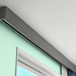 <span class=keywords><strong>Corniche</strong></span> en aluminium noir et blanc Style de conception simple <span class=keywords><strong>Plafond</strong></span> et boîte cachée murale <span class=keywords><strong>Rideau</strong></span> Pelmet Matériau métallique - Product Image 1