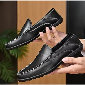 Mocassins en Cuir Véritable pour Hommes – Légers, Décontractés, Idéaux pour le Bureau, les Fêtes, les Mariages – Faciles à Enfiler – Été, Automne, Hiver – Approvisionnement Direct Usine - Product Image 2