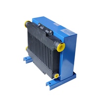 Refroidisseur d'huile hydraulique à plaques et ailettes en aluminium, ventilateur 220V, débit 280L/min, compatible moteur, faible coût d'entretien pour machines portuaires