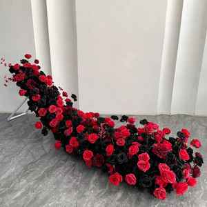Cinta Decorativa de Rosas Artificiales de Seda Roja de Alta Calidad, Simulando una Cascada de Flores, 200 cm de Longitud, para Banquetes de Boda - Product Image 1