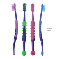 Brosse à dents personnalisée avec masseur pour les gencives et gratte-langue pour adultes