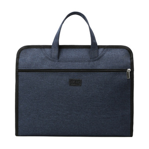 Unisex Polyester Briefcase Tote Large Capacity Waterproof Oxford Curve Back Zipper Closure Fashion Business <b>Laptop</b> Sleeve Bag - Product Image 3
