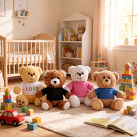 Ours en peluche personnalisé en gros, peluche personnalisée avec logo, ours en peluche doux pour la promotion de la marque, cadeau marketing