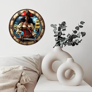 Round Wooden Wall <b>Clock</b> 25x25Cm Silent Non Ticking Decor For Hotel Room Interior Hanging <b>Clock</b> - Product Image 4