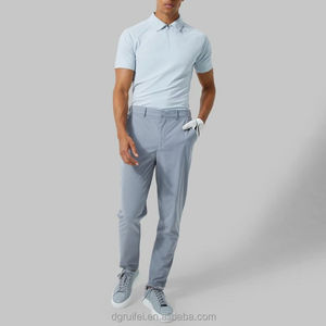 Pantalon chino droit en sergé de coton pour hommes Pantalons pour hommes avec broderie personnalisée - Product Image 1